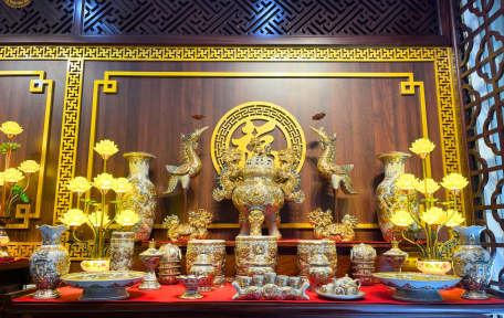 Bộ Đồ Thờ Cúng Bát Tràng Cao Cấp, Đẹp Trang Nghiêm, Chuẩn Không Gian Thờ